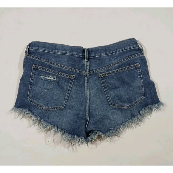 We the Free People Loving Good Vibrations Jean Shorts Cutoffs Size 30 Blue - Picture 5 of 9